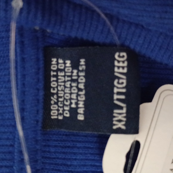 Chaps Blue French Ribbed Fleece Pullover Long Sleeve NWT - Picture 7 of 11